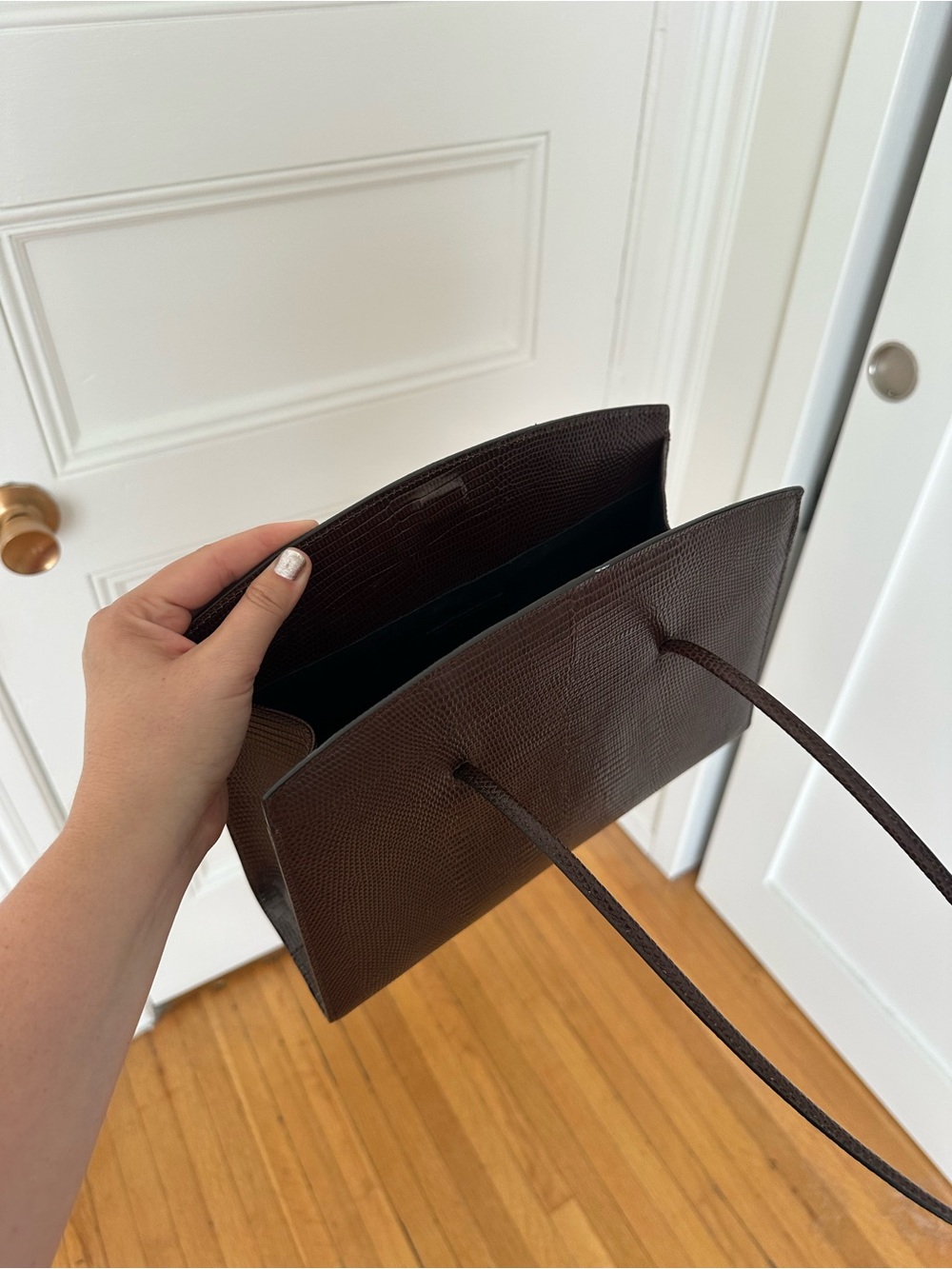 LITTLE LIFFNER Brown Minimal Tote - Picture 4 of 7
